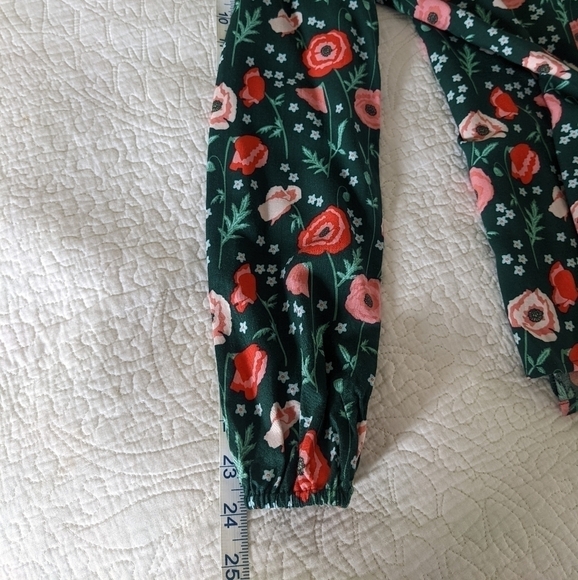 𝅺MATILDA Jane Woven Floral Button Down Peplum Blouse S - Picture 13 of 13
